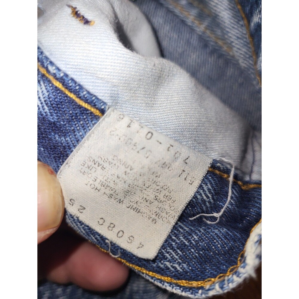 Vintage Levis 701 Student Fit Jeans Acid Wash USA Made Fits Modern 26 x 28.5 - Picture 5 of 10